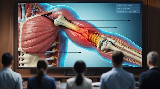 A hearing of a medical case