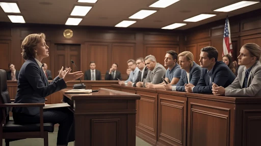 A witness explaining an incident to the jury