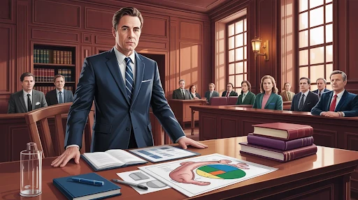 An example of an expert explaining legal complications in a court