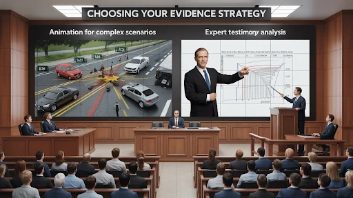 Difference between accident reconstruction animation and expert witness testimony