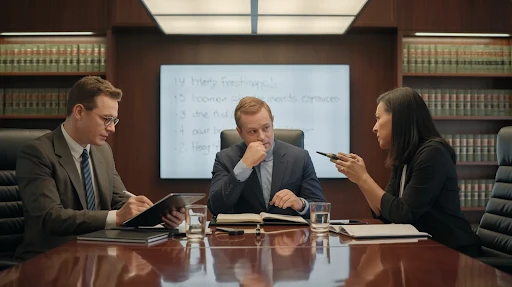 Witness preparation consultants working on a a legal case